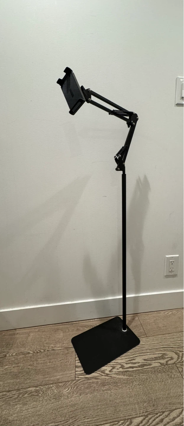 Adjustable Tablet Floor Stand - Black