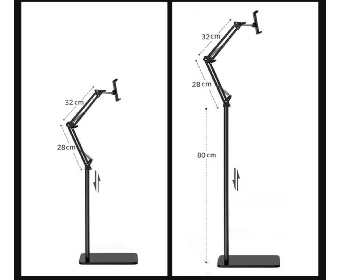 Adjustable Tablet Floor Stand - Black - photo 3