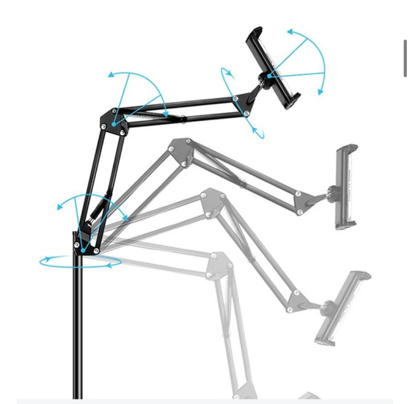 Adjustable Tablet Floor Stand - Black - photo 4