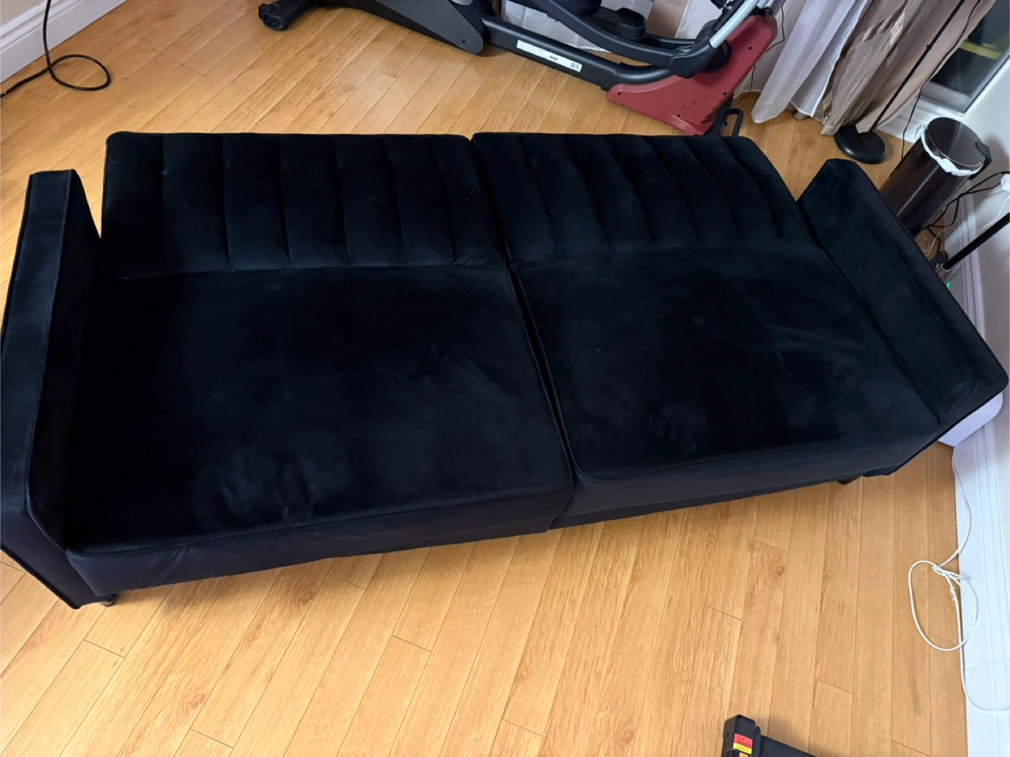 Black Velvet Sofa Bed obo - photo 2