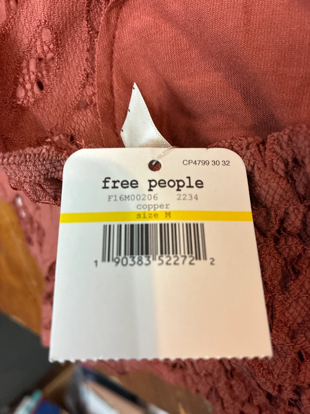 New Free People Intimately Copper Bralette/Halter top Size M - photo 4