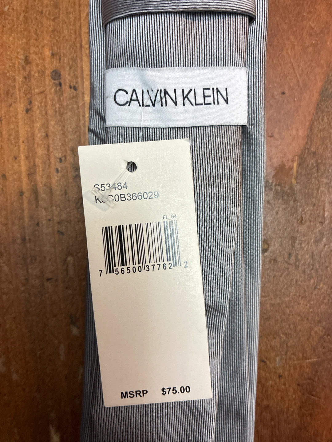 New Calvin Klein Sustainable Tie-Silver Gray - photo 3