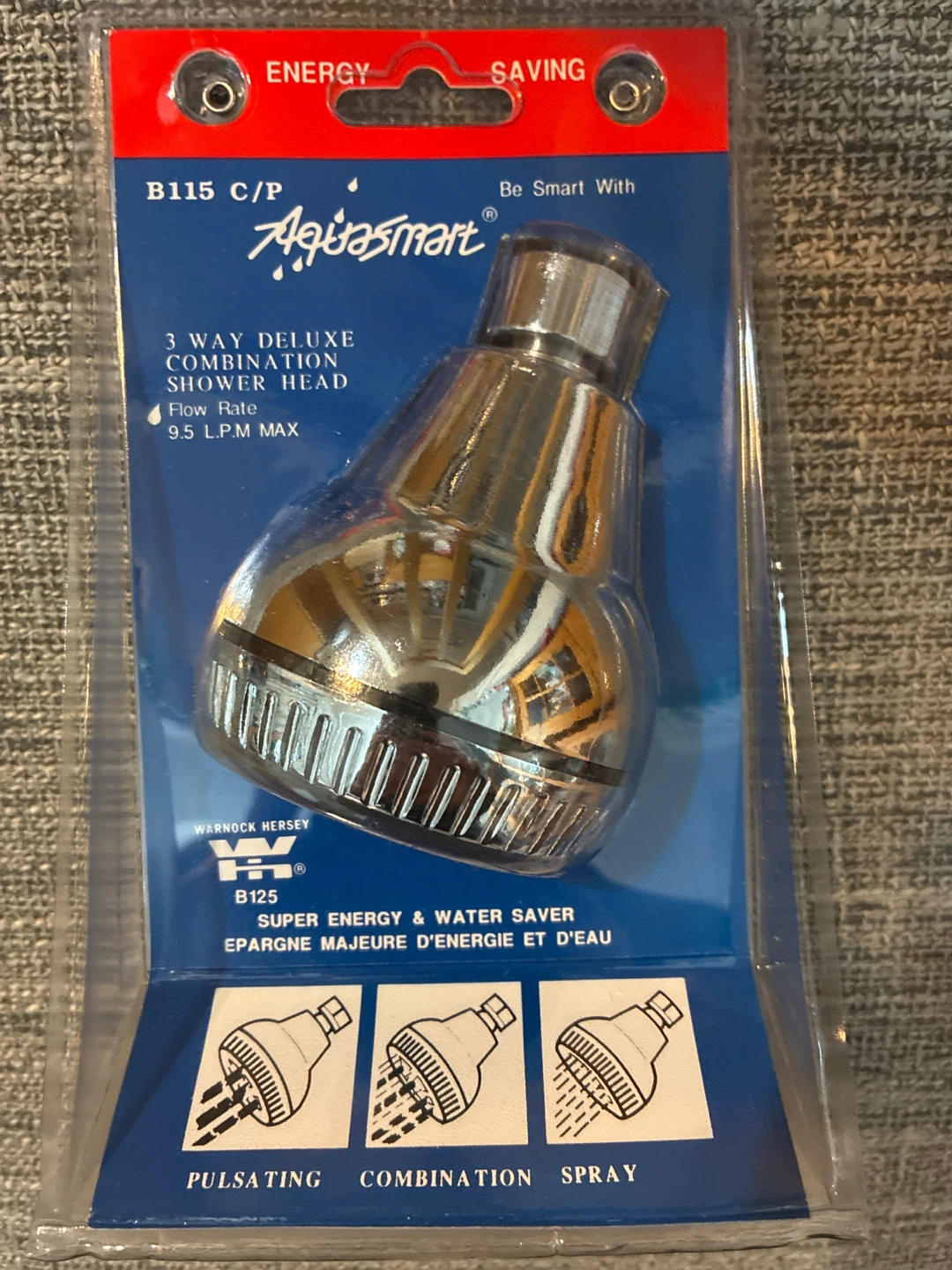 New Aquasmart 3 Way Deluxe Shower Head