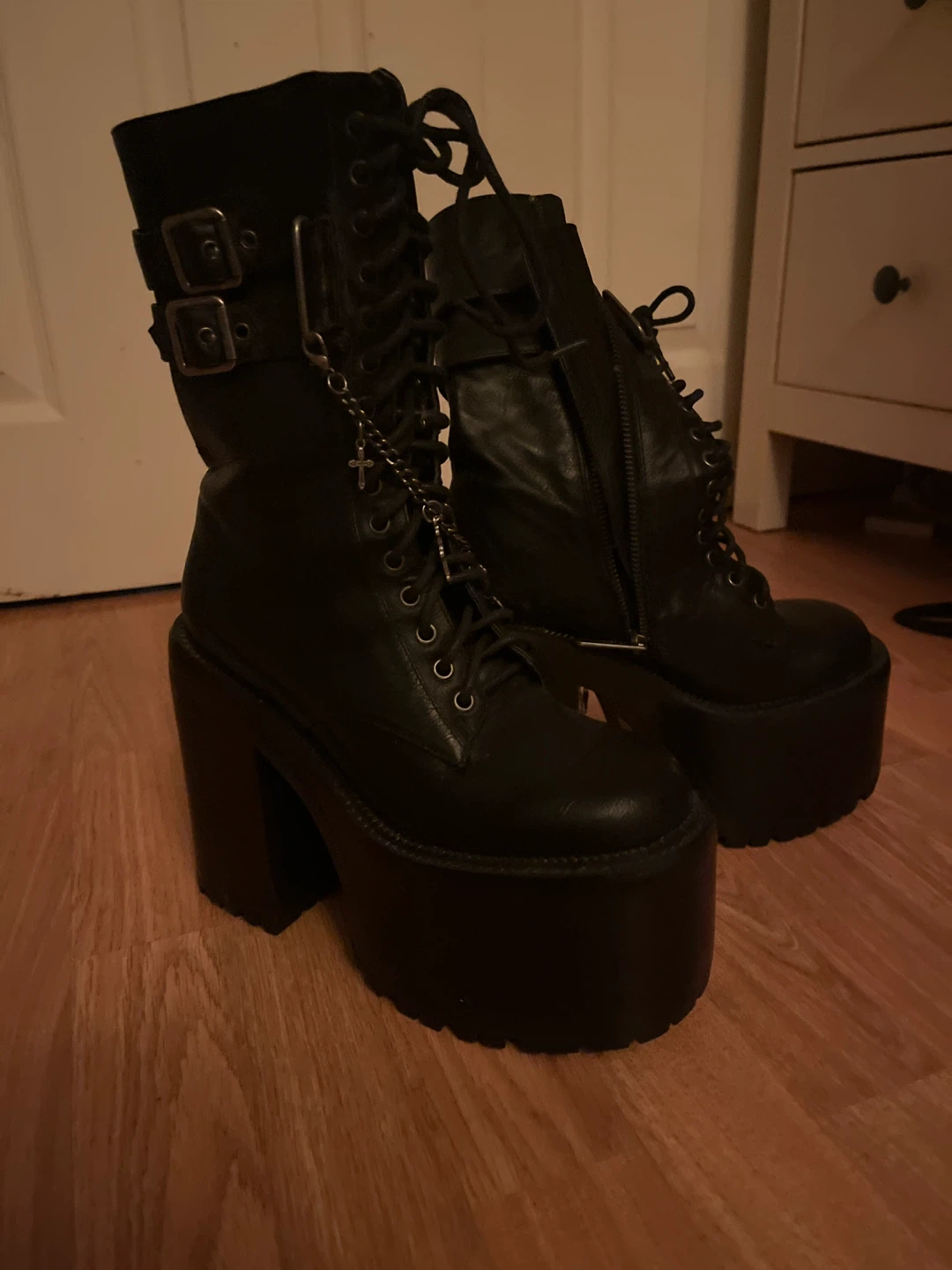 Demonia Black Platform Boots - photo 2