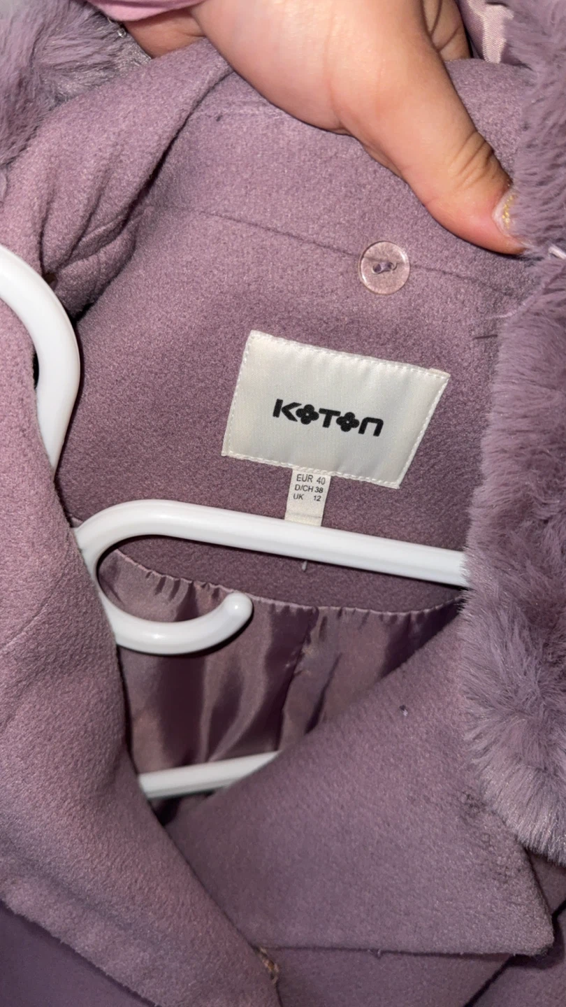 Koton Purple Coat Size EUR 40, Us/Ca size 10-12 - photo 3