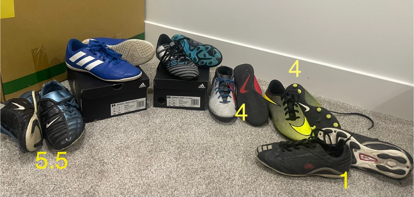 Indoor and outdoor soccer shoes