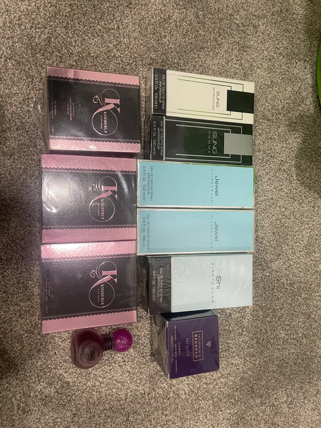 Variety of Perfumes: Kimberly, Sung, Jewel, Shi, Beckham