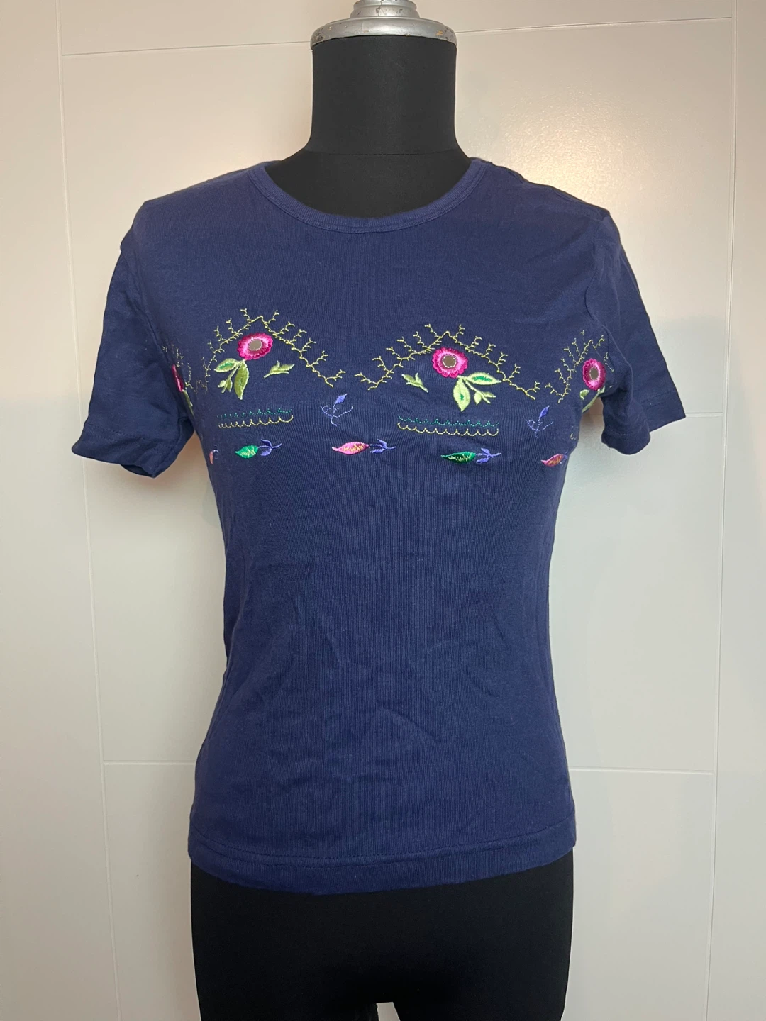 Urban Life Blue Embroidered T-Shirt - Size S
