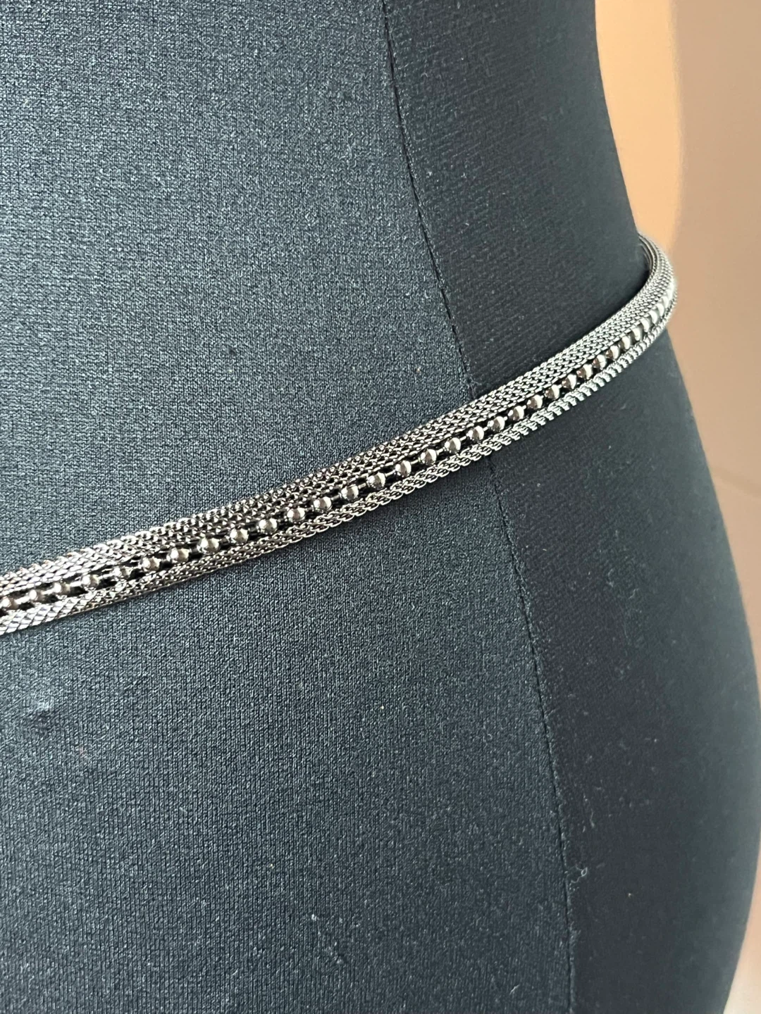 Flower Belt with Chain - Silver/Grey - photo 4