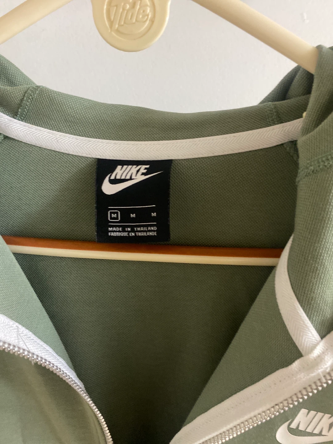Nike Olive Green Full Zip Hoodie - Size M - photo 2
