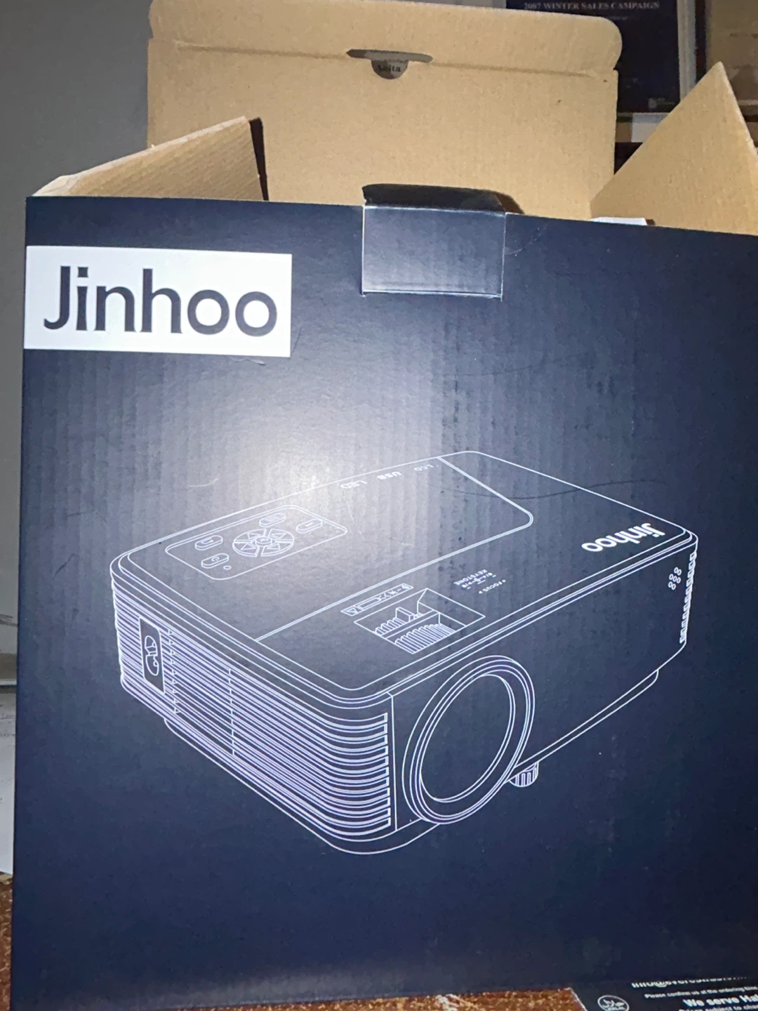 Home Theater -Jinhoo Projector - Like New! - photo 2