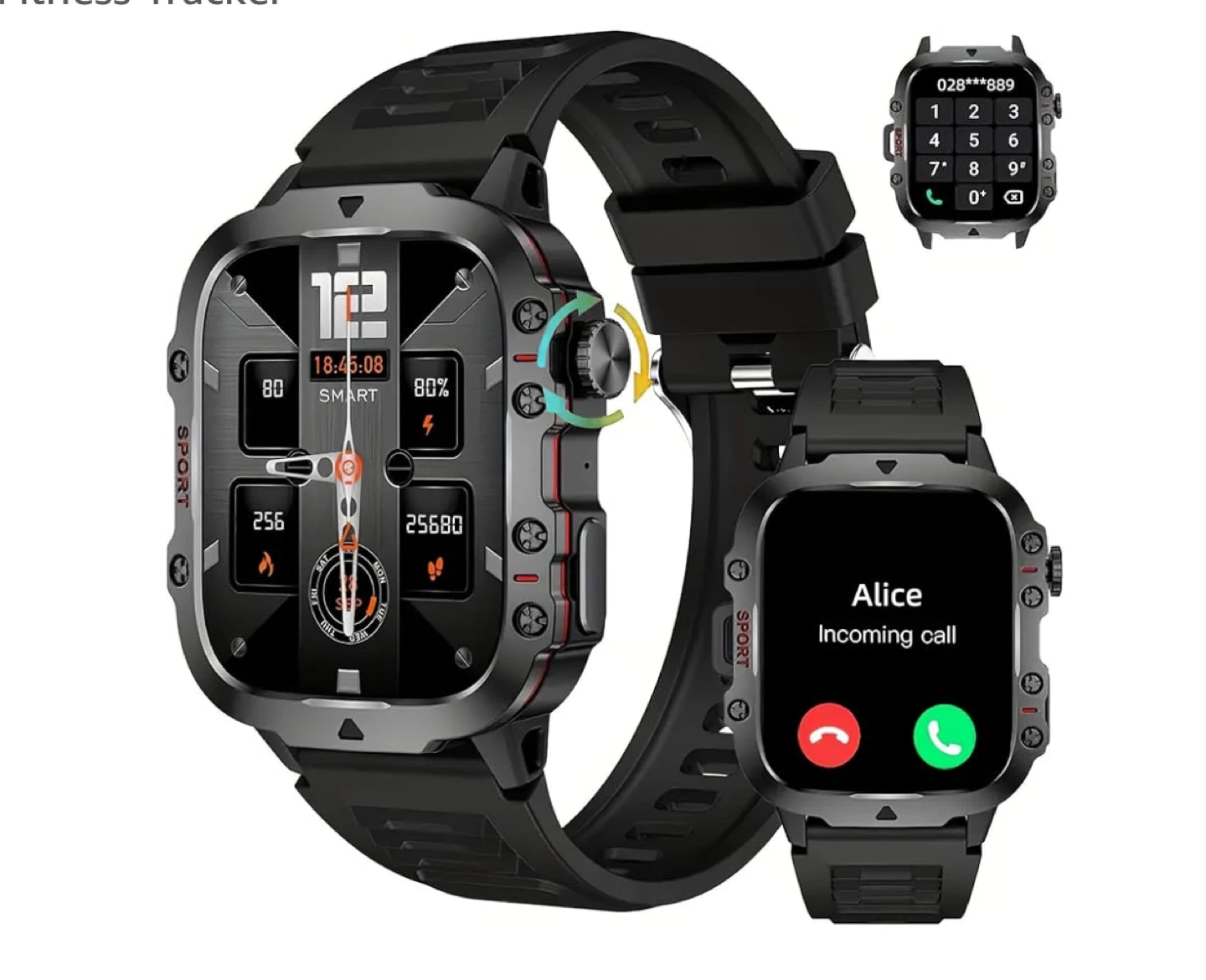 Military Smart Watch for Men (Answer/Make Call)