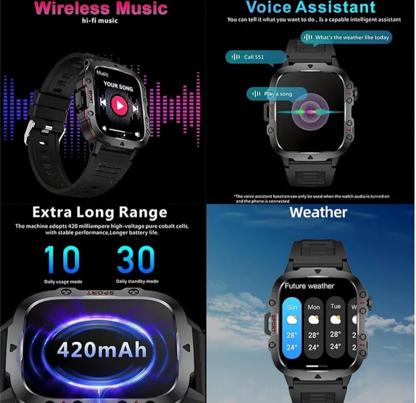 Military Smart Watch for Men (Answer/Make Call) - photo 4