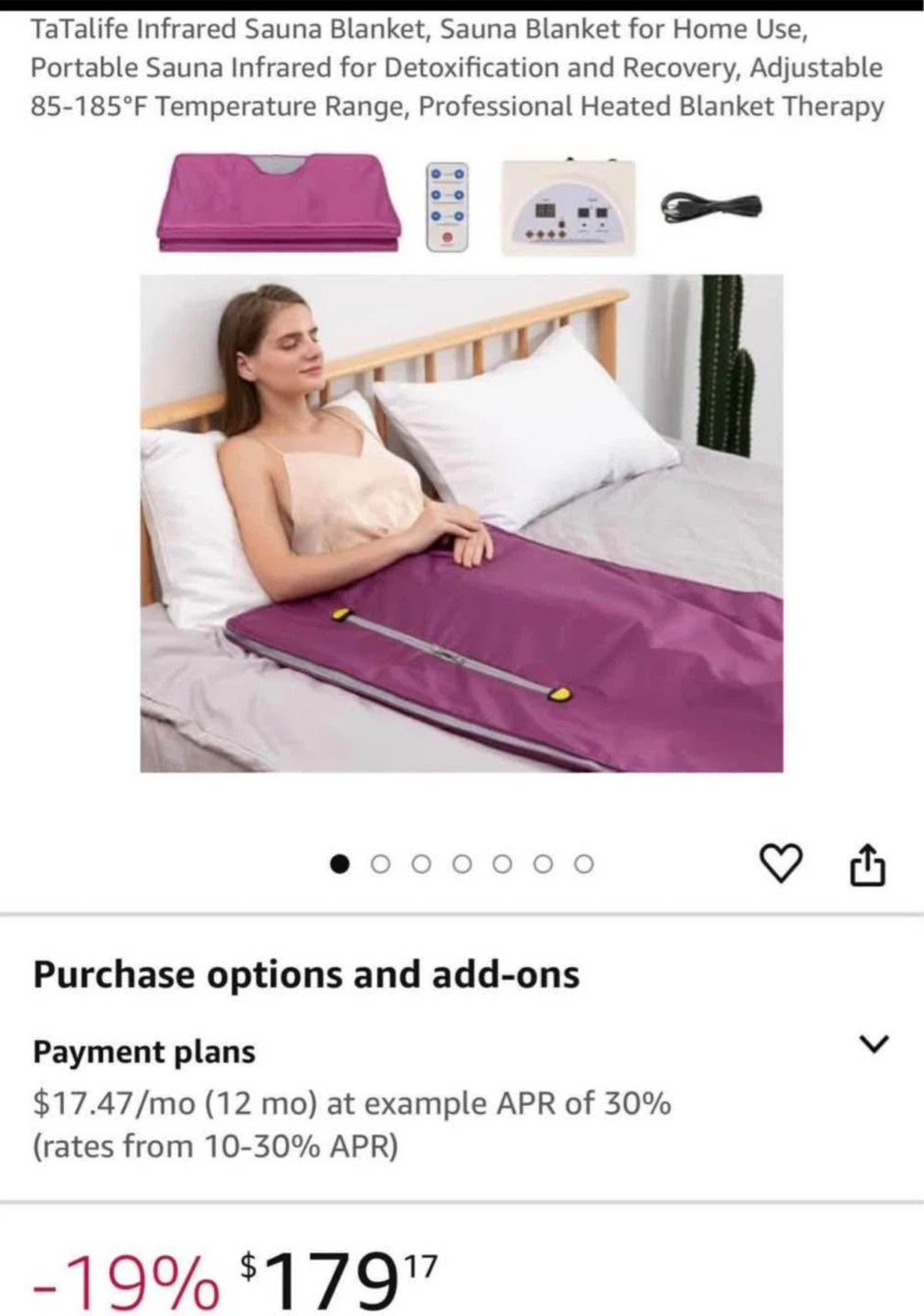 TaTaLife Infrared Sauna Blanket for Home Use - photo 2
