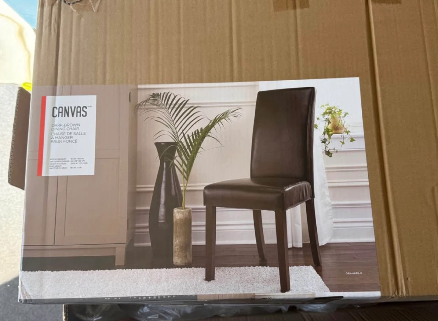 Canvas Dark Brown Dining Chairs - Set of 4 - photo 2