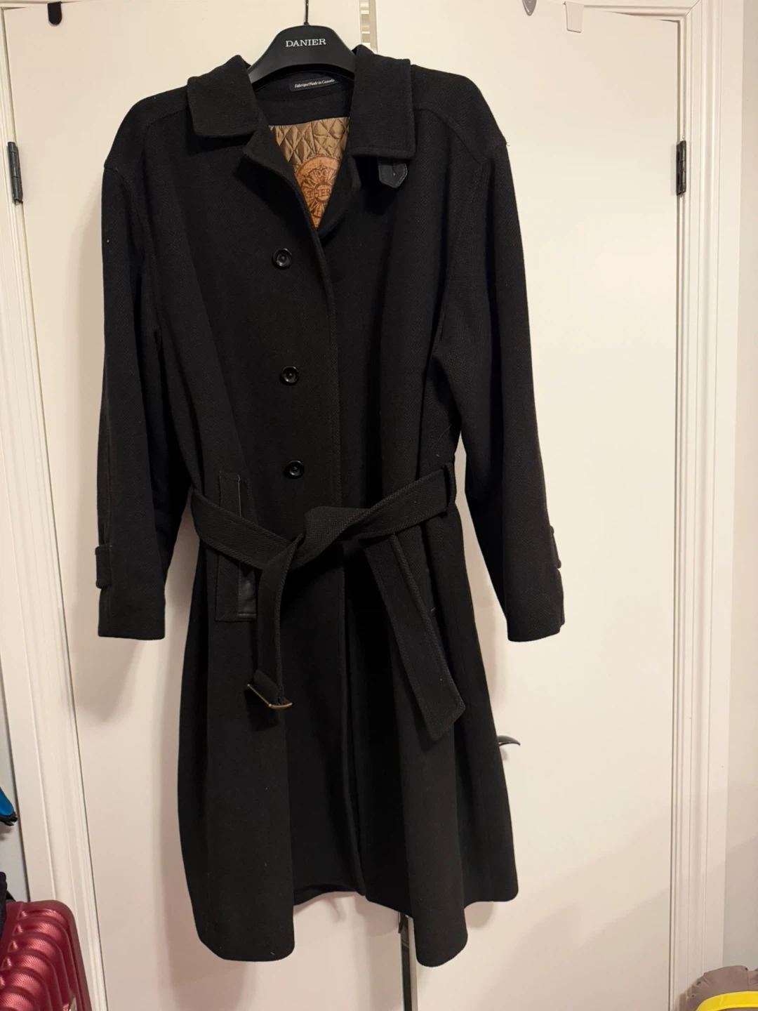 Weather Report Black Wool & Cashmere Coat - Size 40R