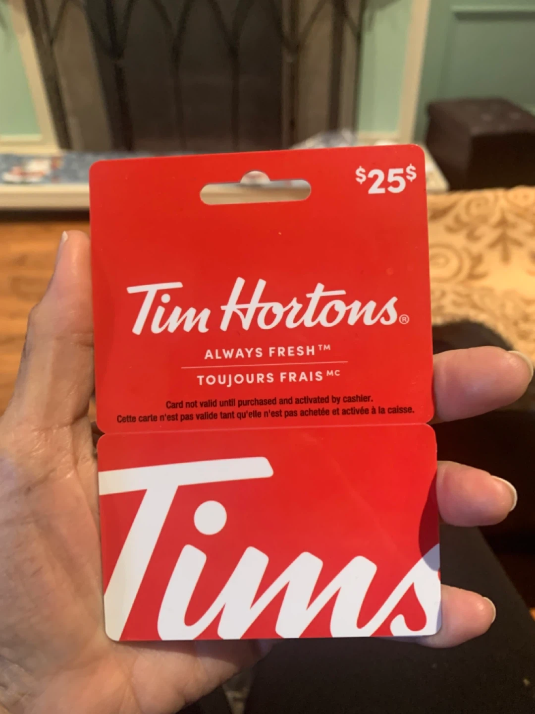 Tim Hortons $25 giftcard