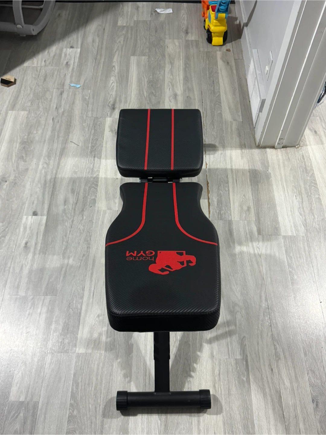 Home Gym Adjustable Folding Weight Bench - Black/Red - photo 3