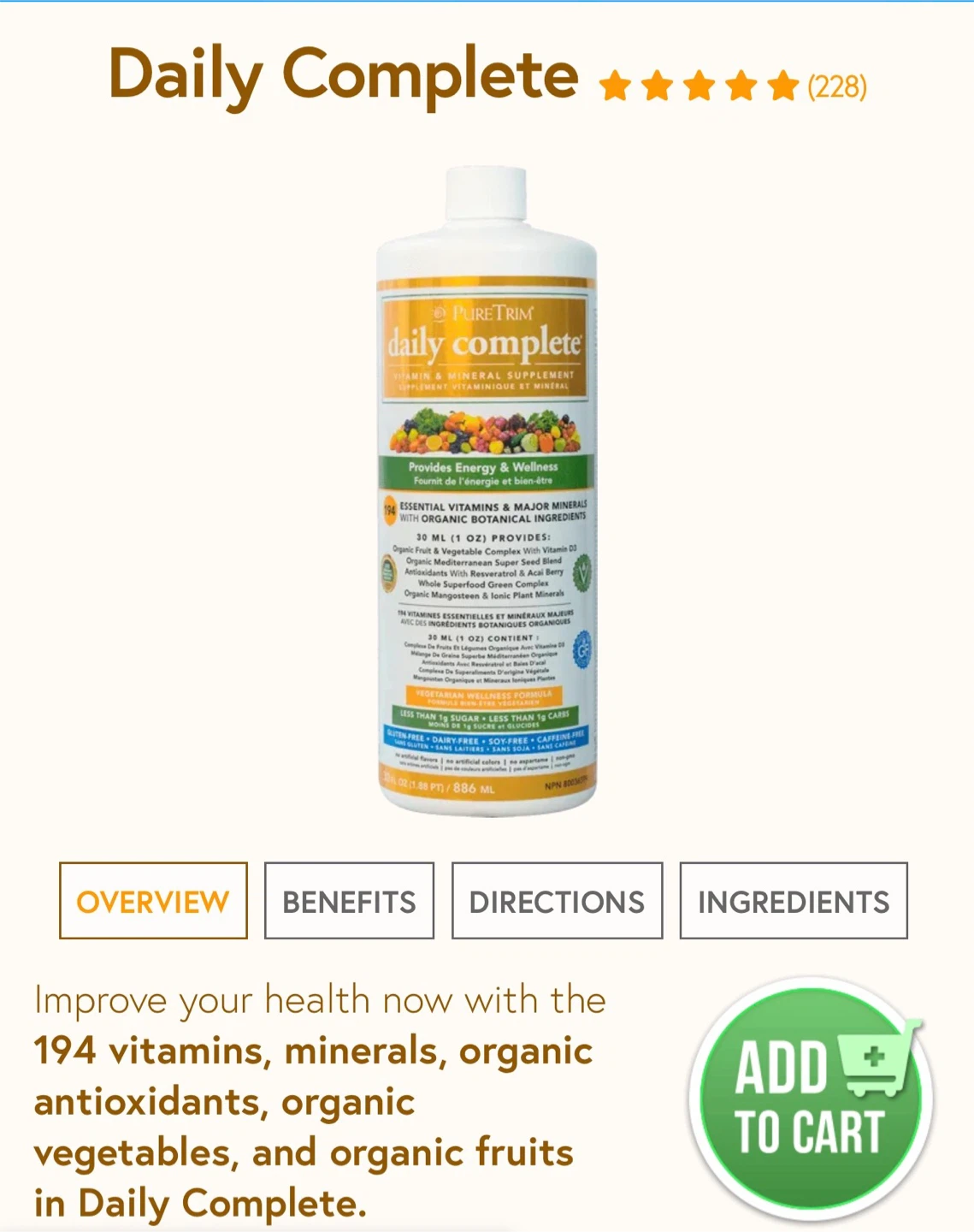 PureTrim Daily Complete Vitamin & Mineral Supplement - photo 2