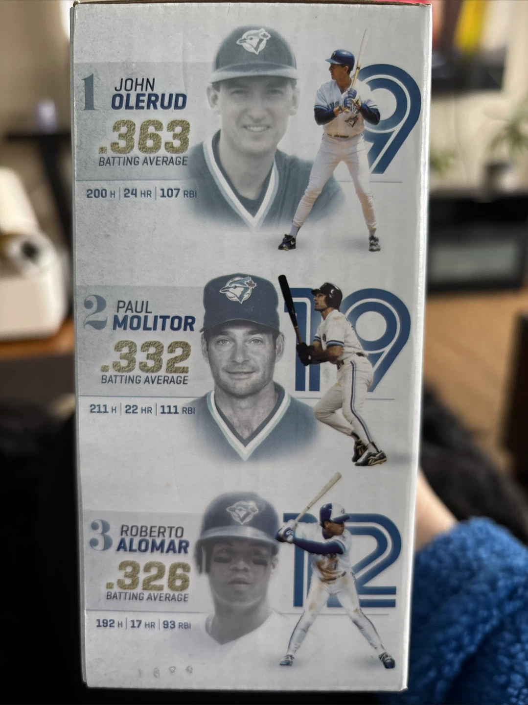 Toronto Blue Jays Triple Bobblehead 1993 Alomar Molitor Olerud - photo 2