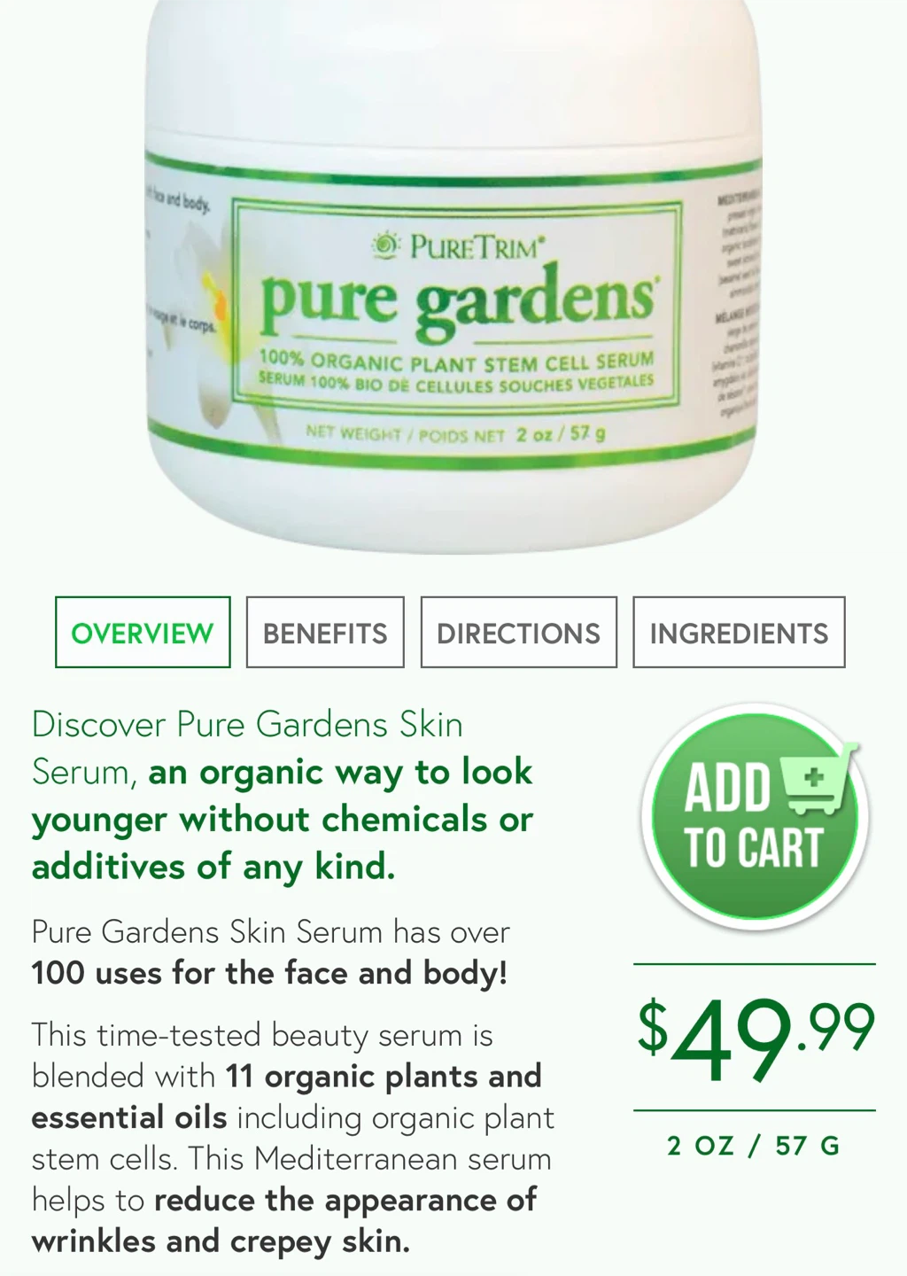 PureTrim Pure Gardens Organic Serum - photo 3