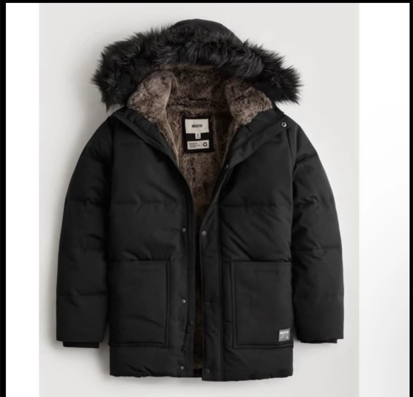 Hollister Black Winter Parka