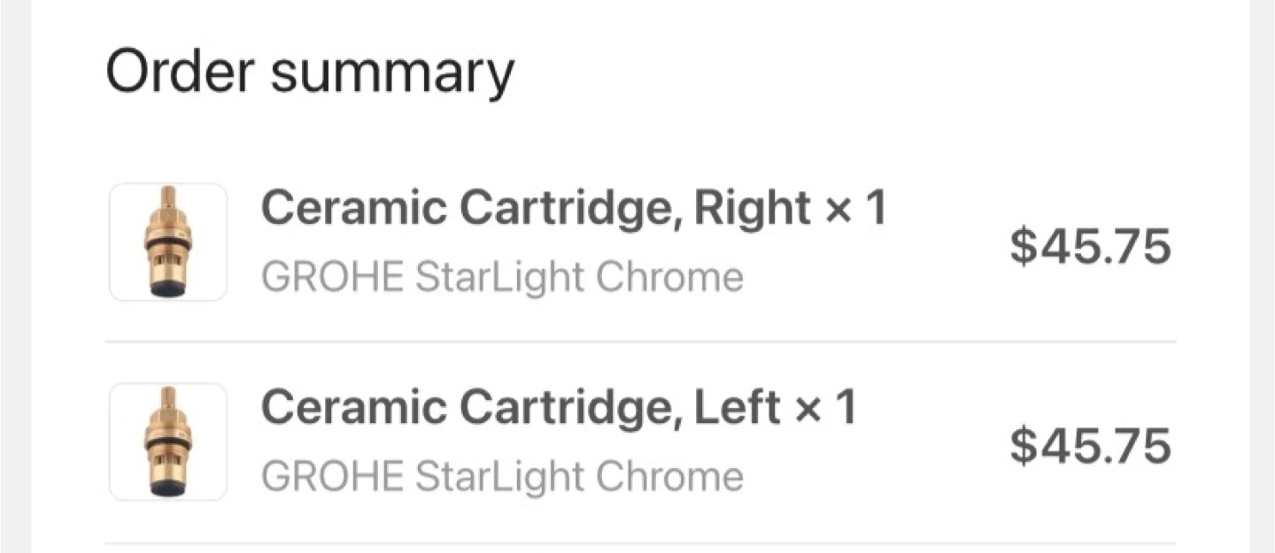 GROHE Ceramic Cartridge Right & Left