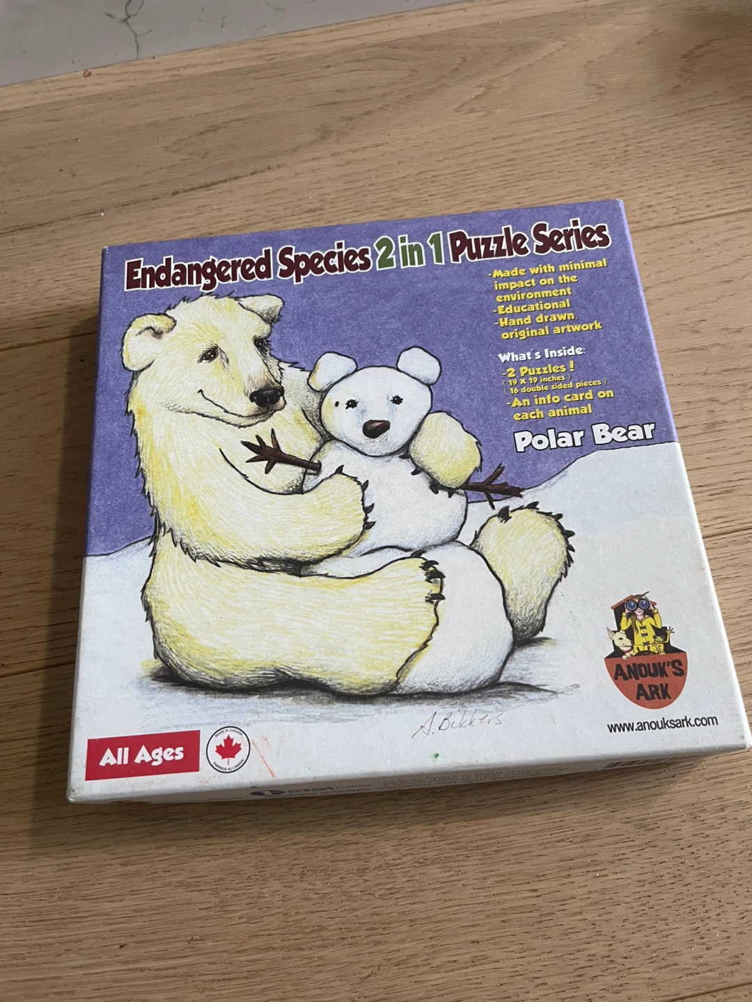 Anouk's Ark Endangered Species 2 in 1 Puzzle Series