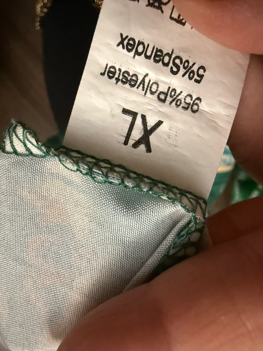 XL Green Patterned Shirt - 95% Polyester - photo 2