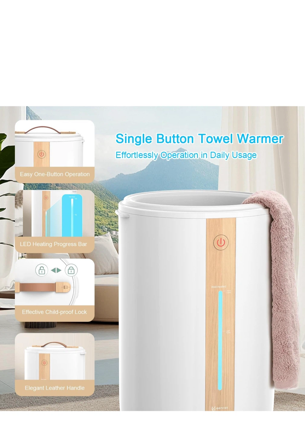 Keenray Towel Warmer Bucket - Like New! - photo 3