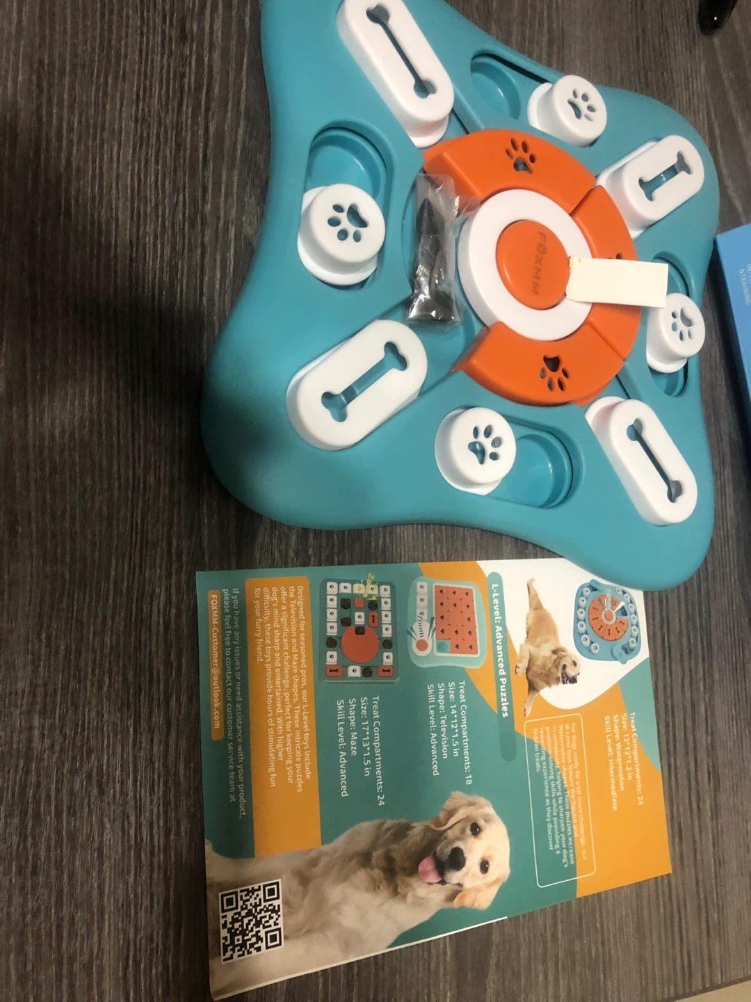 NEW-Foxmm Dog Puzzle Toy - Interactive Treat Dispenser - photo 3