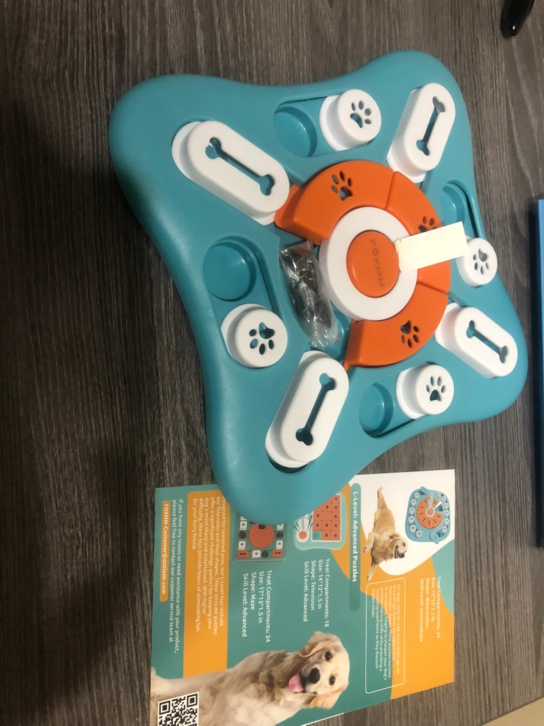 NEW-Foxmm Dog Puzzle Toy - Interactive Treat Dispenser - photo 2