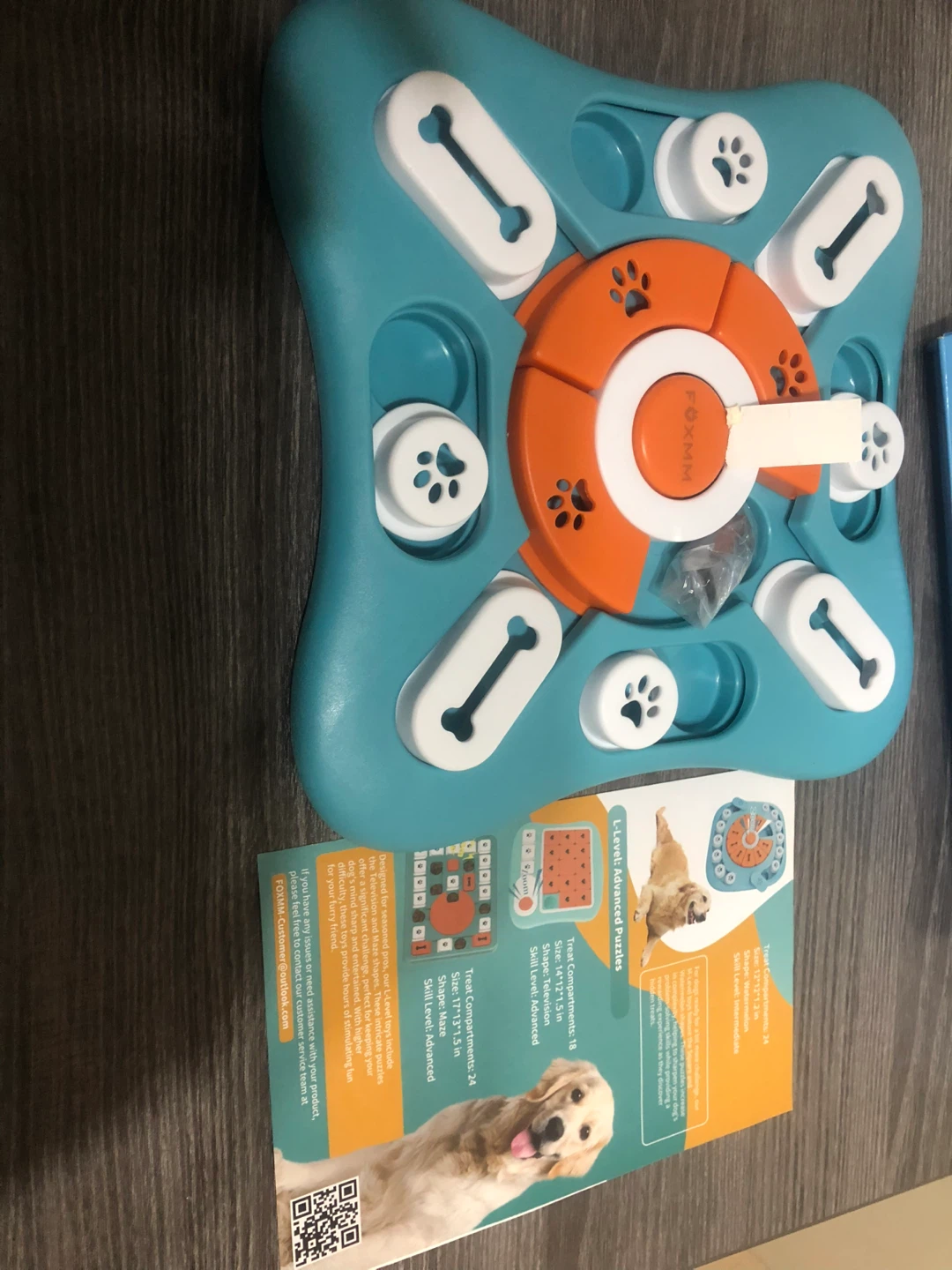 NEW-Foxmm Dog Puzzle Toy - Interactive Treat Dispenser - photo 4
