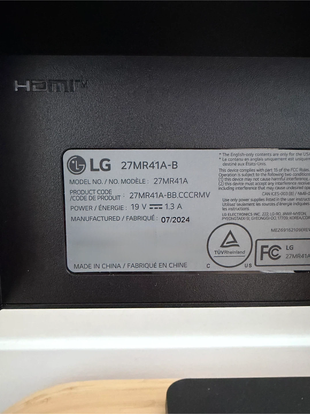 LG 27” IPS Full HD Monitor (27MR41A-B Monitor) - photo 2