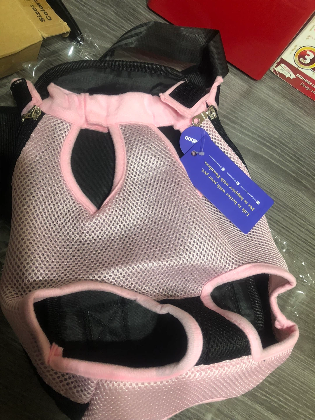 Pawaboo Pet Carrier Backpack - Pink (New)