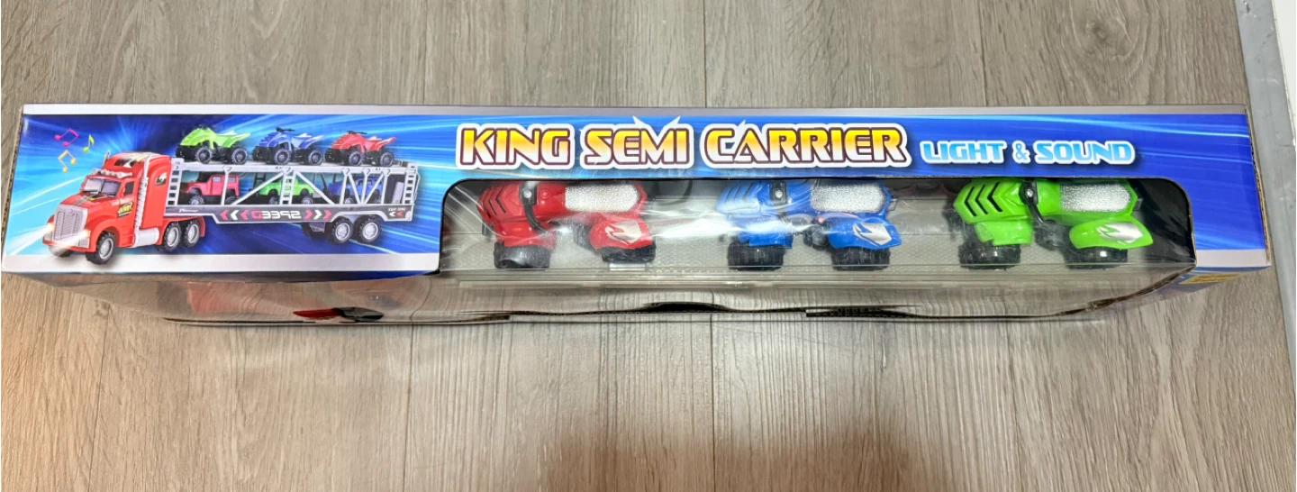 Semi Carrier Friction Powered Truck Toy - photo 3
