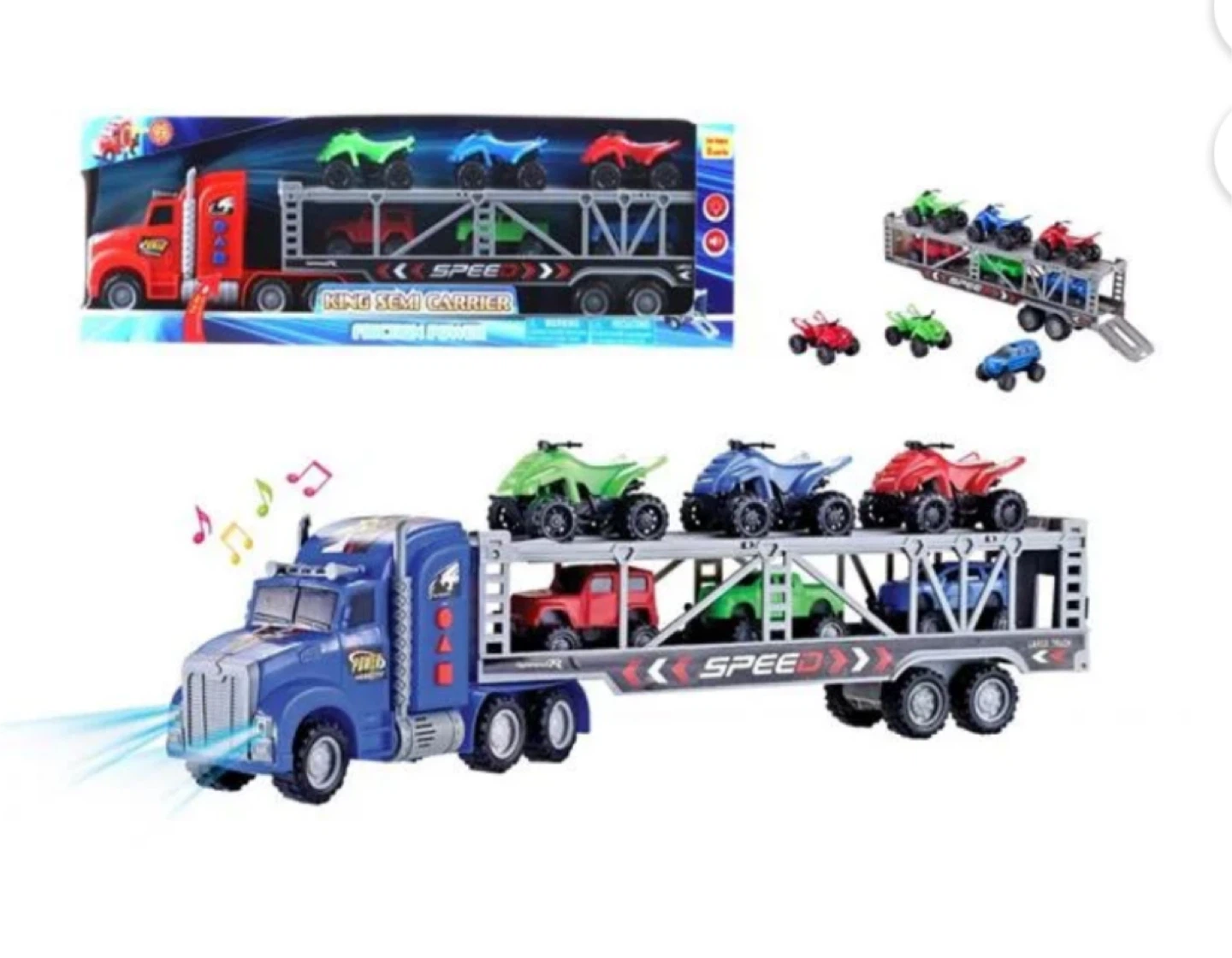 Semi Carrier Friction Powered Truck Toy - photo 2