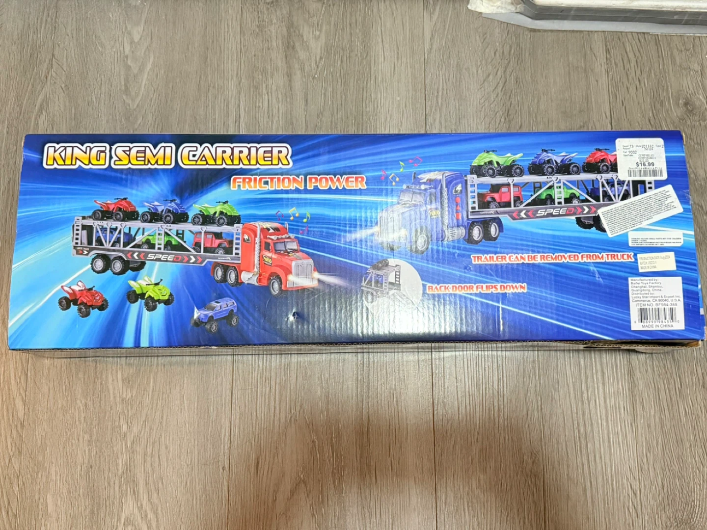 Semi Carrier Friction Powered Truck Toy - photo 4