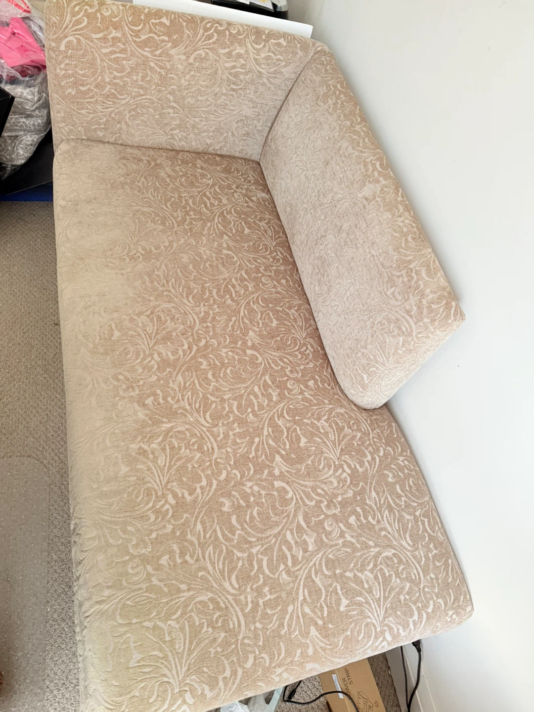 Beige Chaise Lounge Sofa - 57 Inches - photo 4