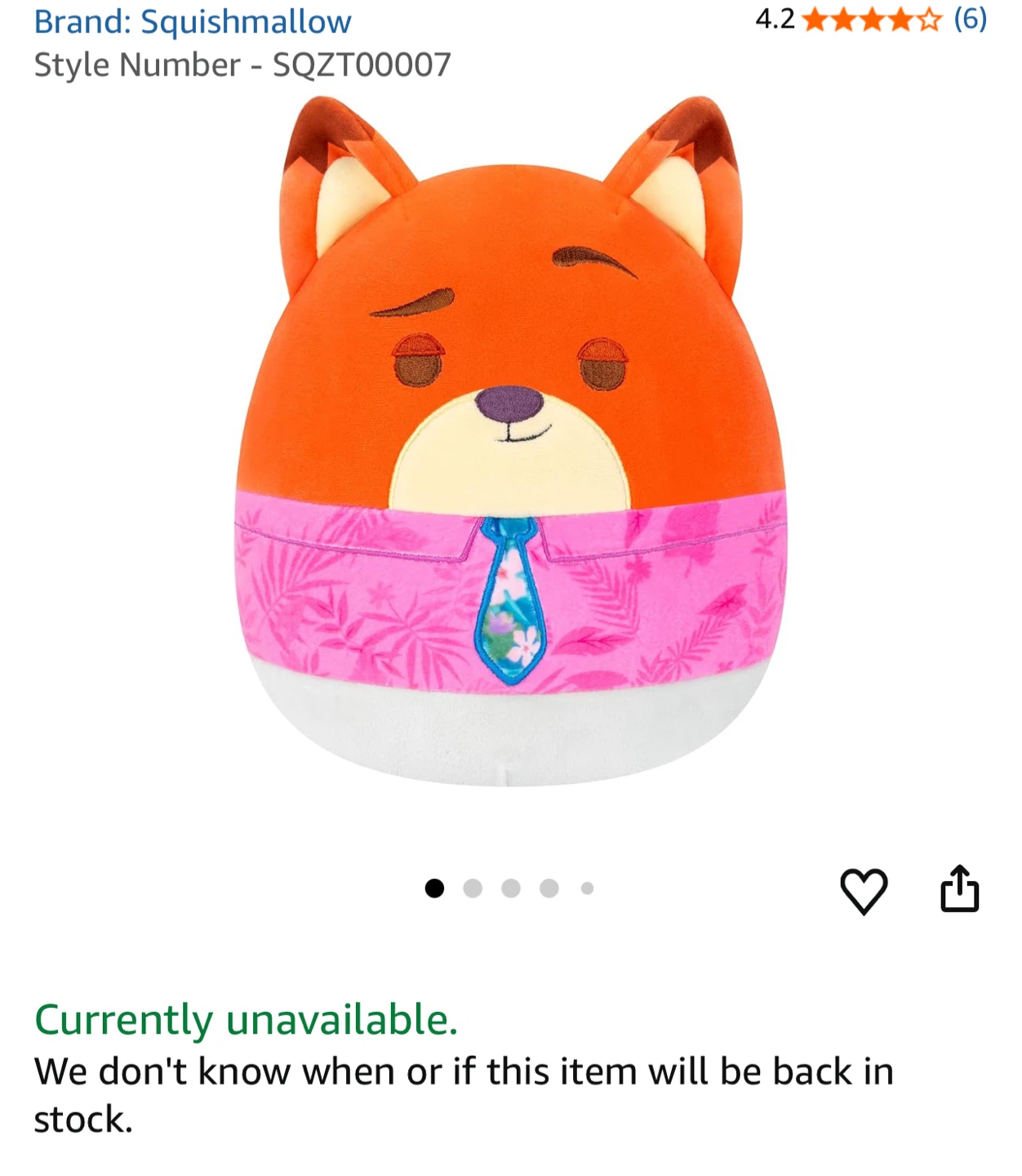 Squishmallow Zootopia Nick and Judy 8" Plush - photo 2