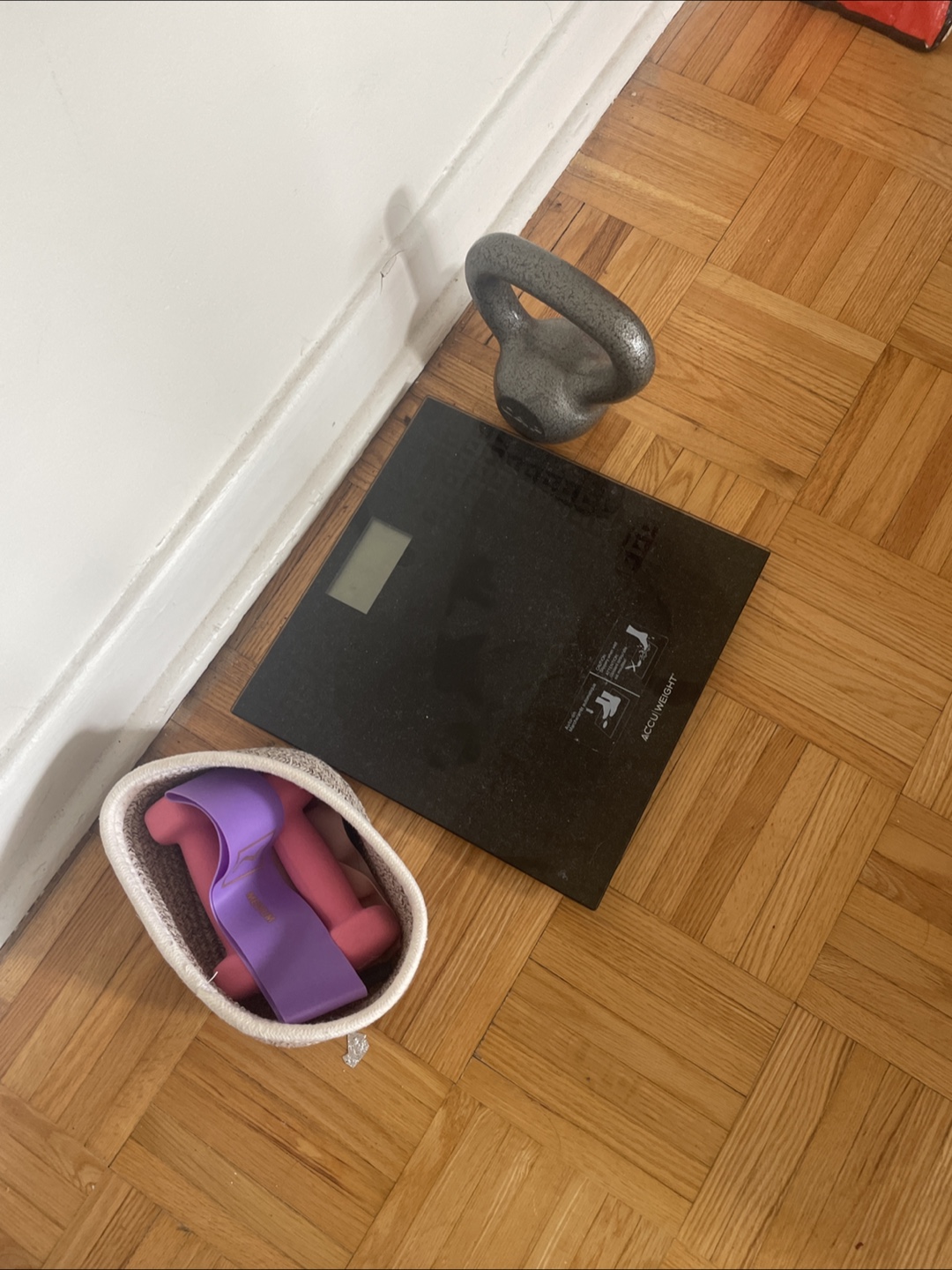 Workout Set: Kettlebell, Dumbbells, Resistance Band, Scale
