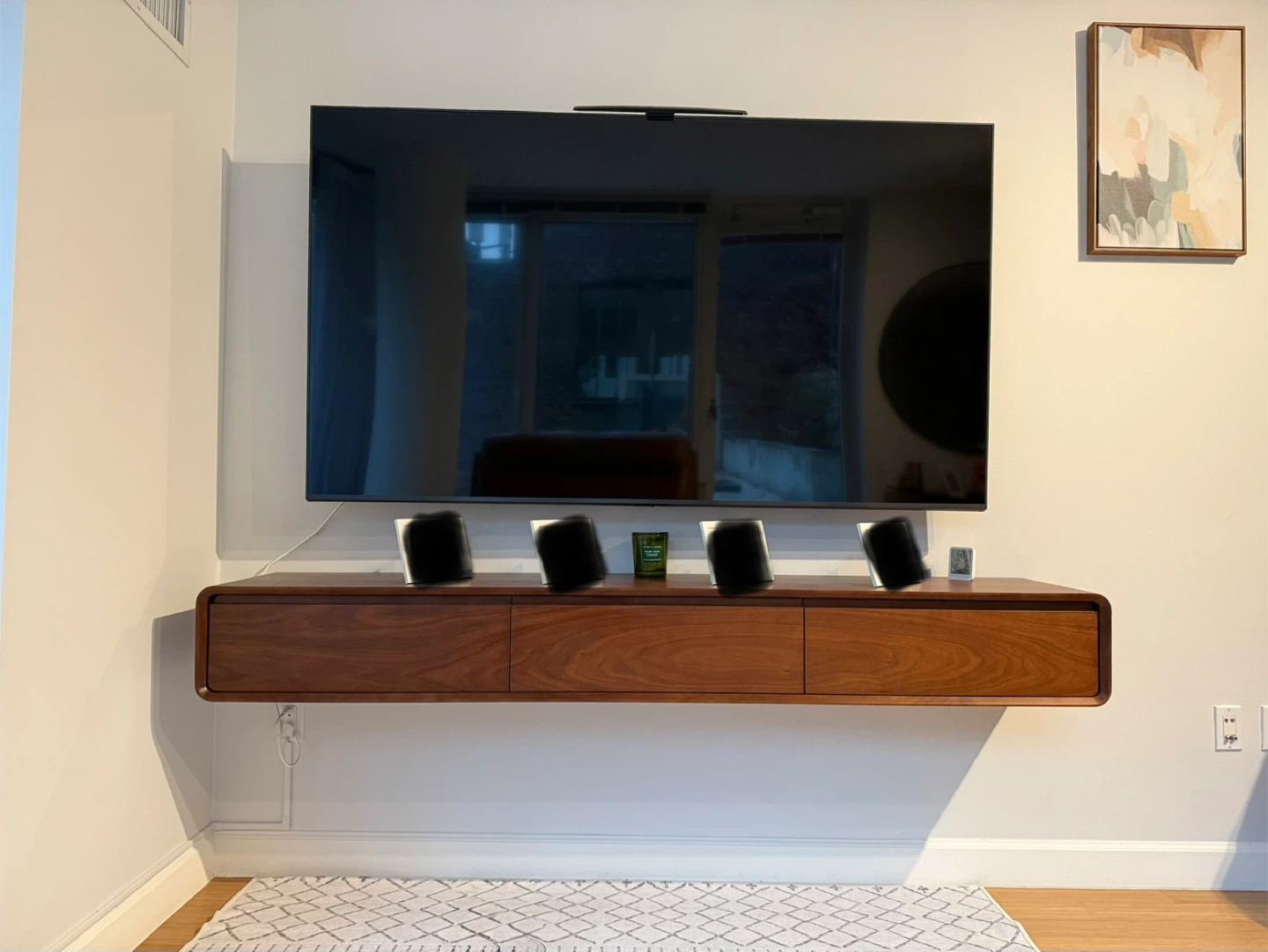 Brown Floating TV Stand - 78.74" Wide