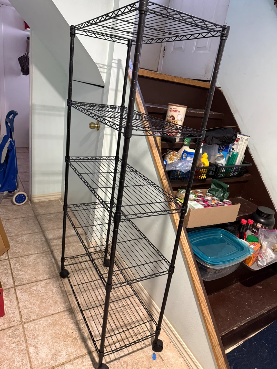 5 Tier Black Metal Shelf - photo 3