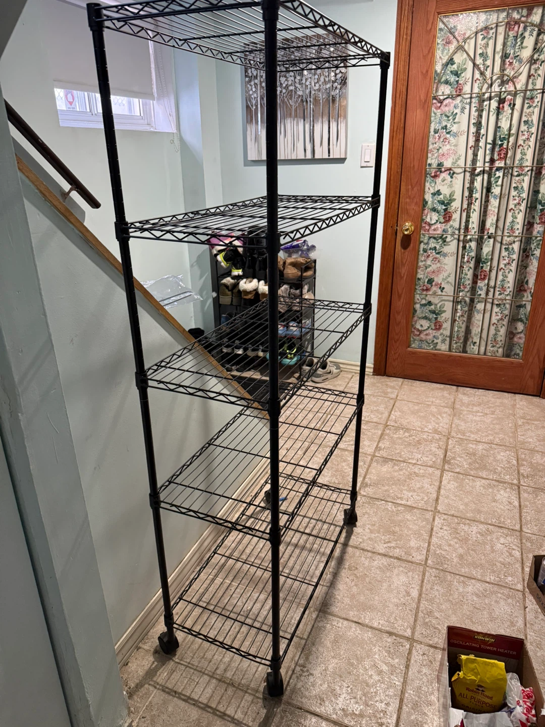 5 Tier Black Metal Shelf - photo 2