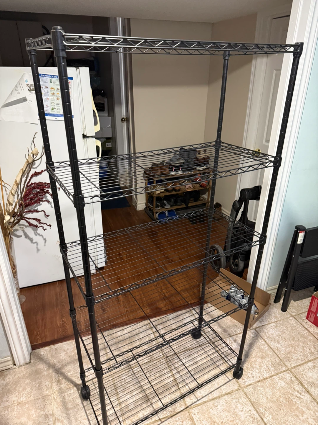 5 Tier Black Metal Shelf - photo 4