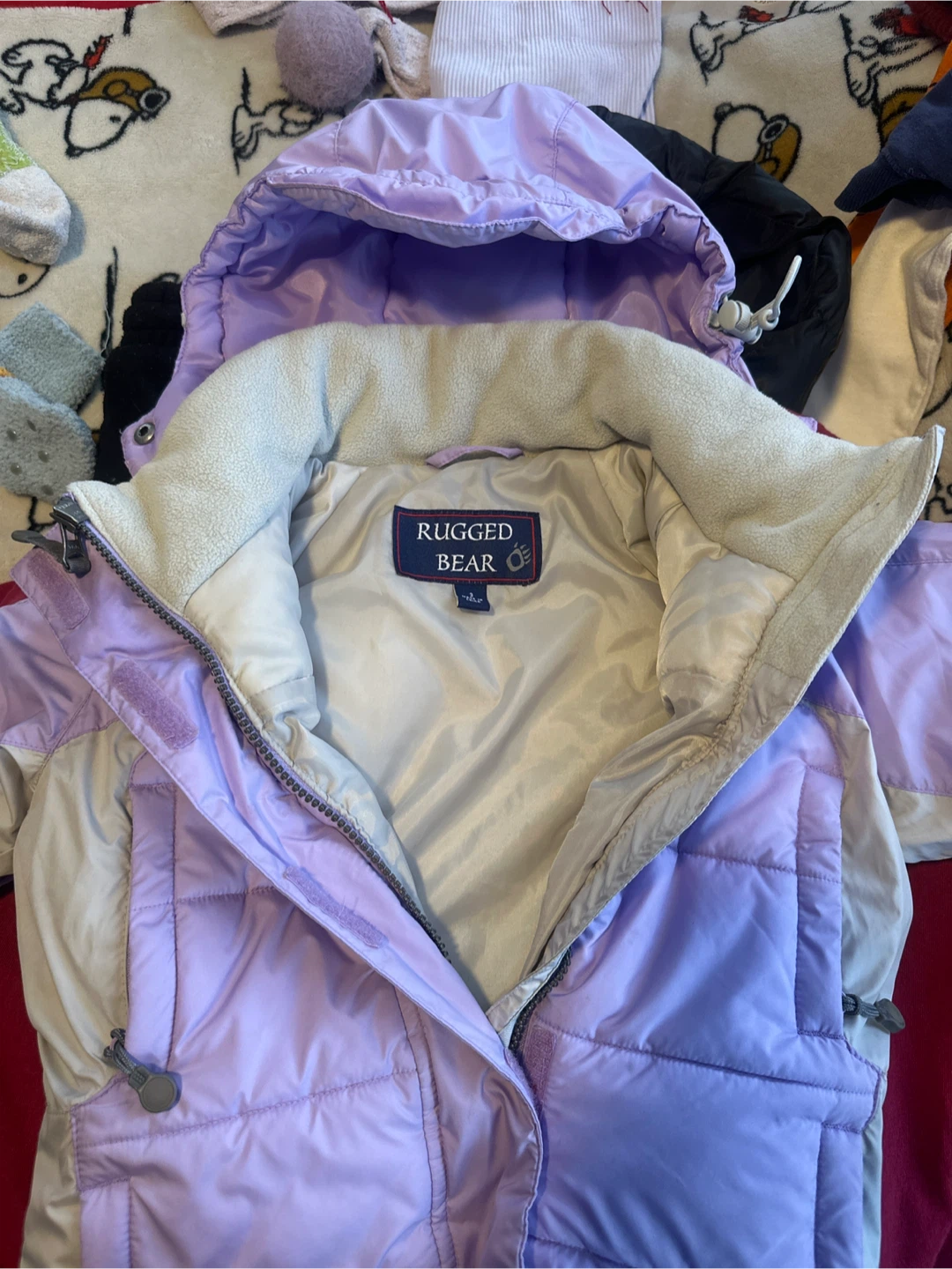 Rugged Bear Purple Kids Winter Jacket - photo 2