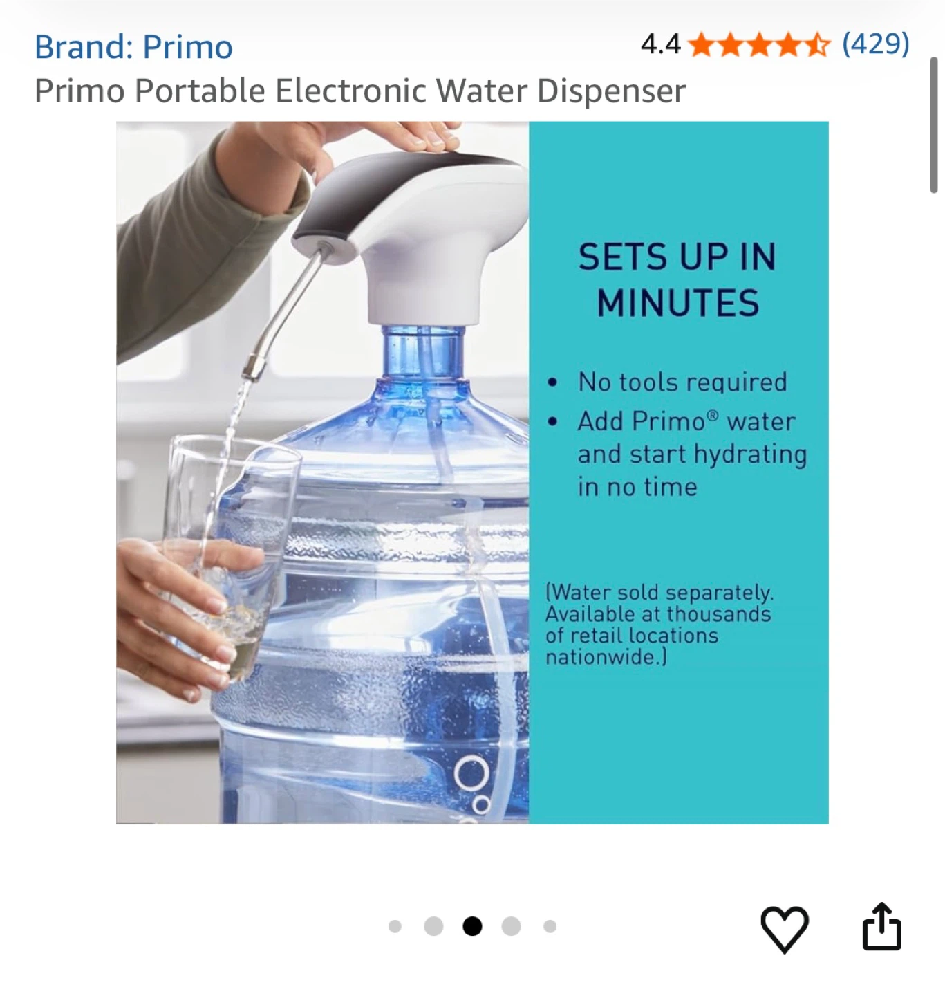 🌷Primo Portable Electronic Water Dispenser - photo 4