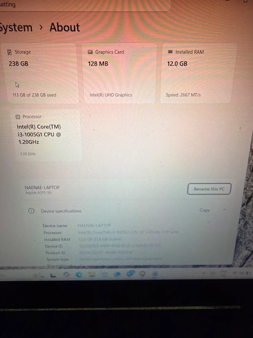 Acer Aspire 3 Laptop - i3, 12GB RAM, 238GB Storage - photo 2