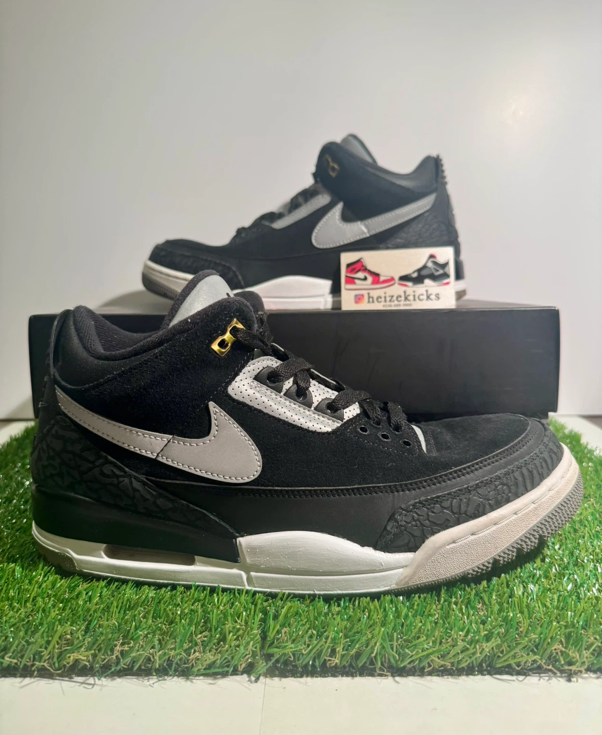 Jordan 3 Tinker Black Cement Gold size 10