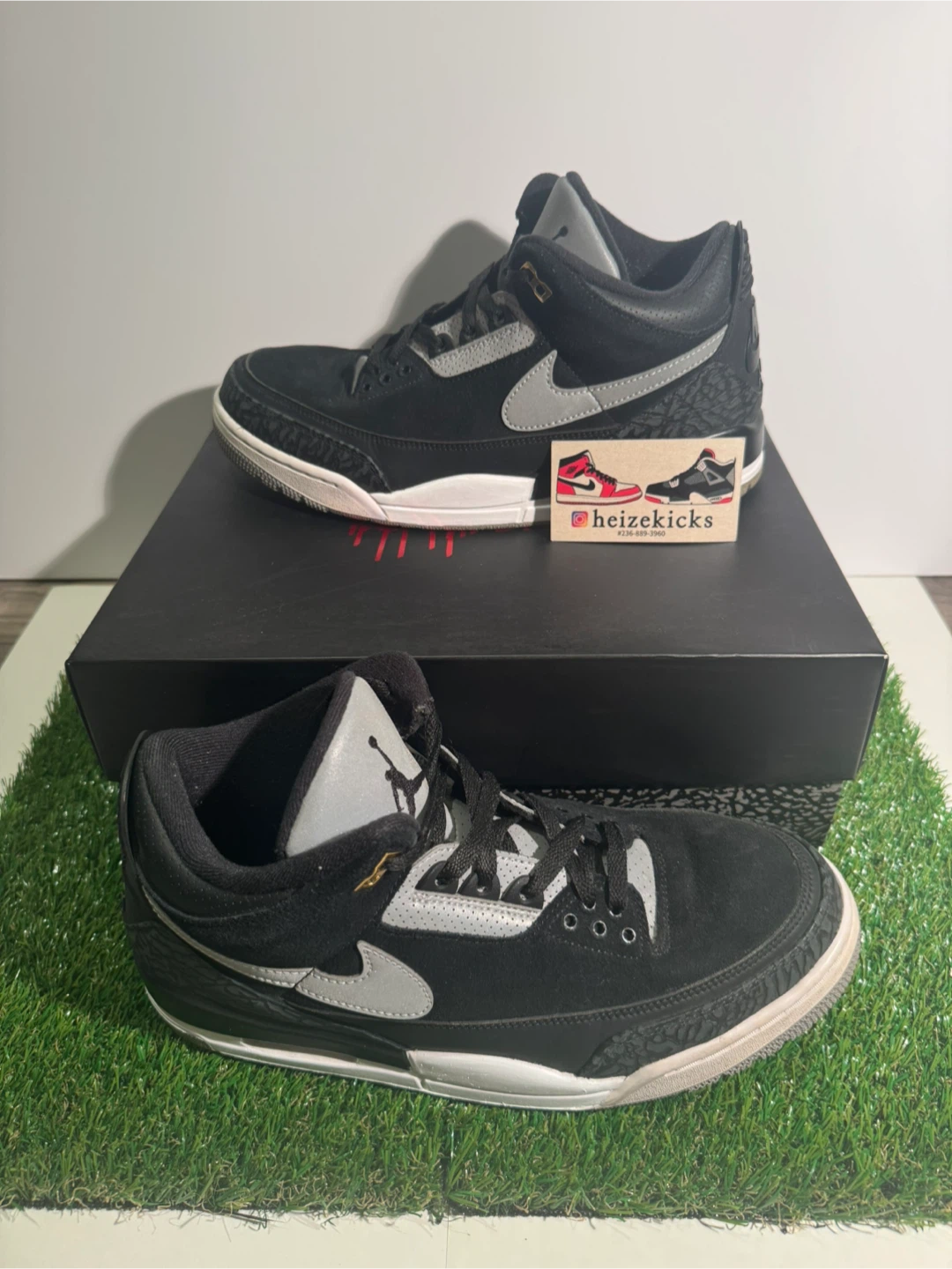 Jordan 3 Tinker Black Cement Gold size 10 - photo 2